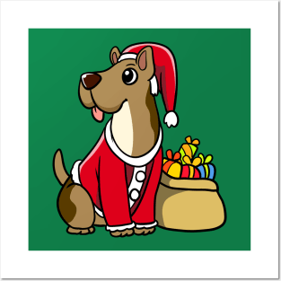 Great Dane Santa Posters and Art